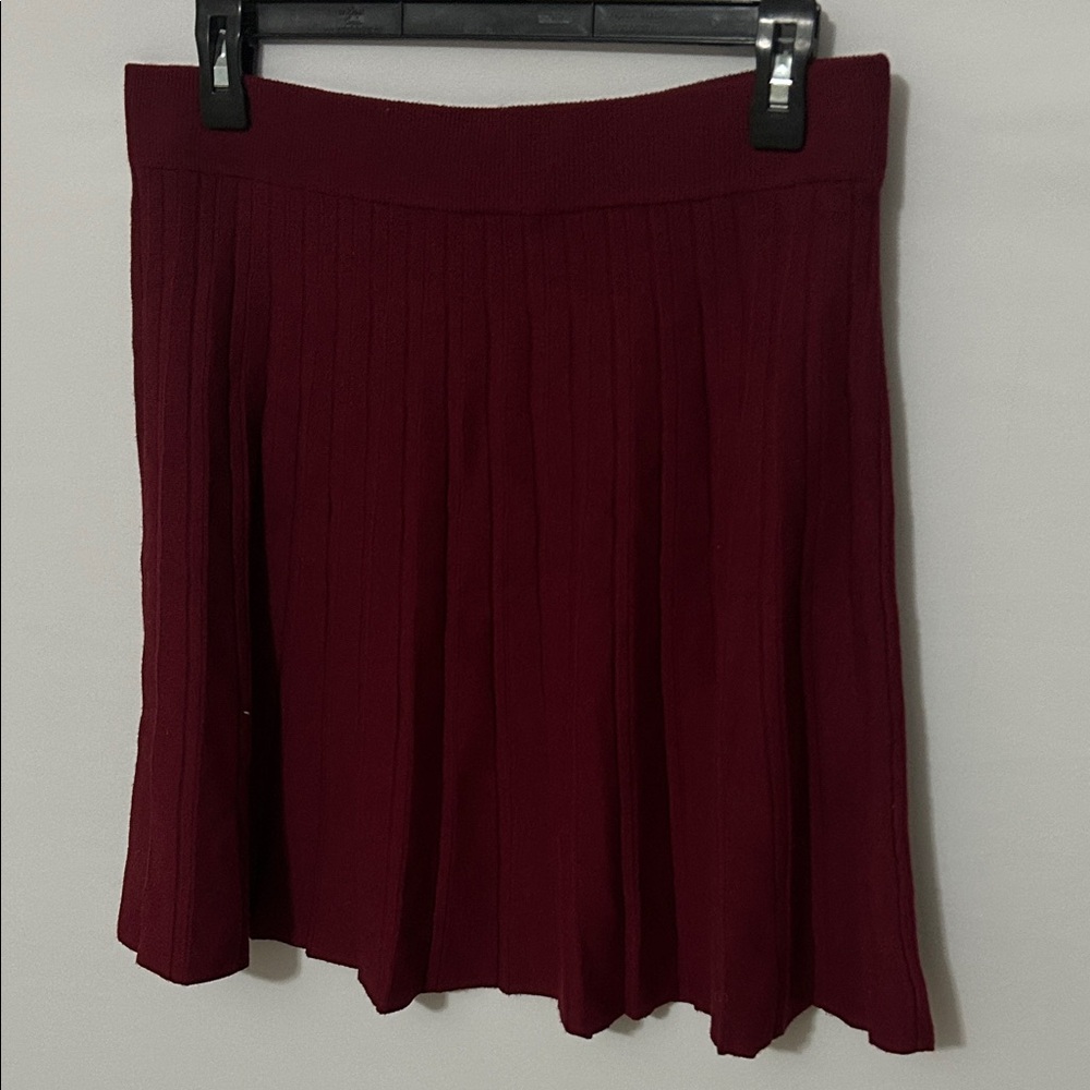 Lulu's Deep Red Skater Skirt
